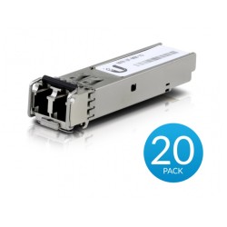 Module SFP Ubiquiti UFiber, multi-mode, conector LC, TX:850nm, RX:850nm, 550m, 1.25Gbps, Pachet de 20 de Bucăți - UF-MM-1G-20